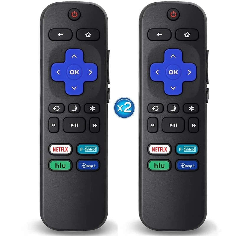 Vomwyn 2-Pack Roku TV Remote - Works with Hisense, TCL, LG, Philips