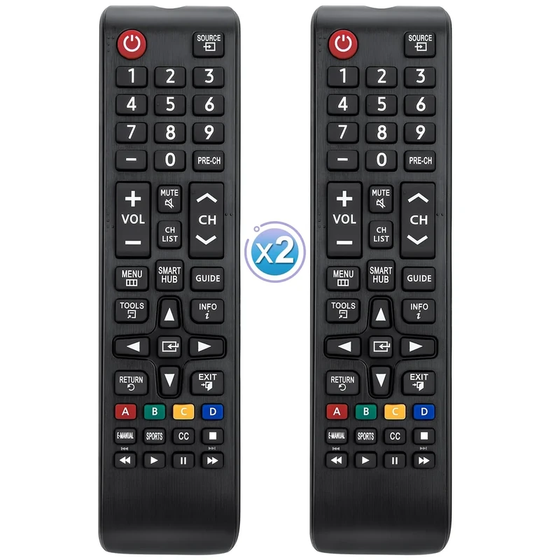 (Pack of 2) Universal Remote Control for Samsung TV Remote, Compatible for All Samsung LED LCD HDTV QLED UHD Smart TVs