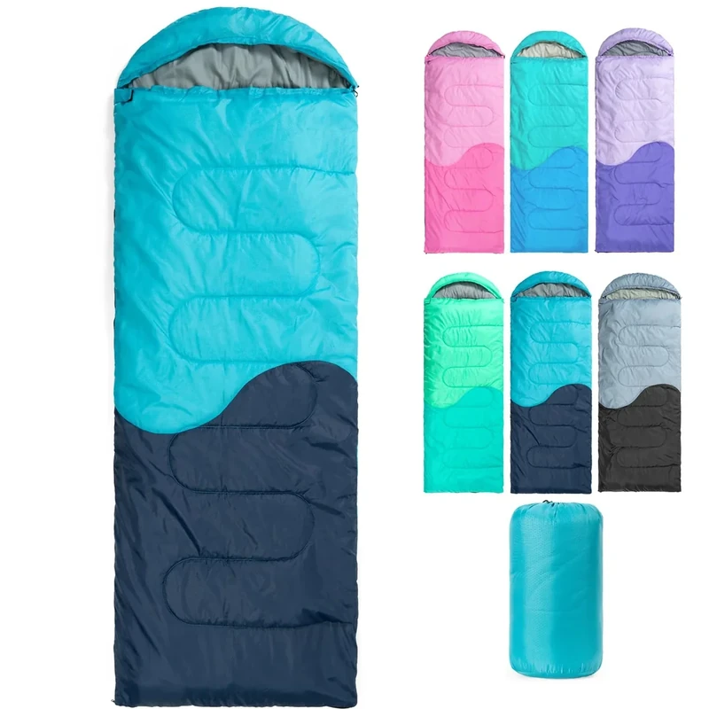 Sleeping Bag Thicker 20℉ - 3&4 Seasons for Adults Kids Boys Girls Camping Hiking - Warm Cold Weather Lightweight Portable with Compression Bag for Backpacking in Spring, Summer, Fall and Winter