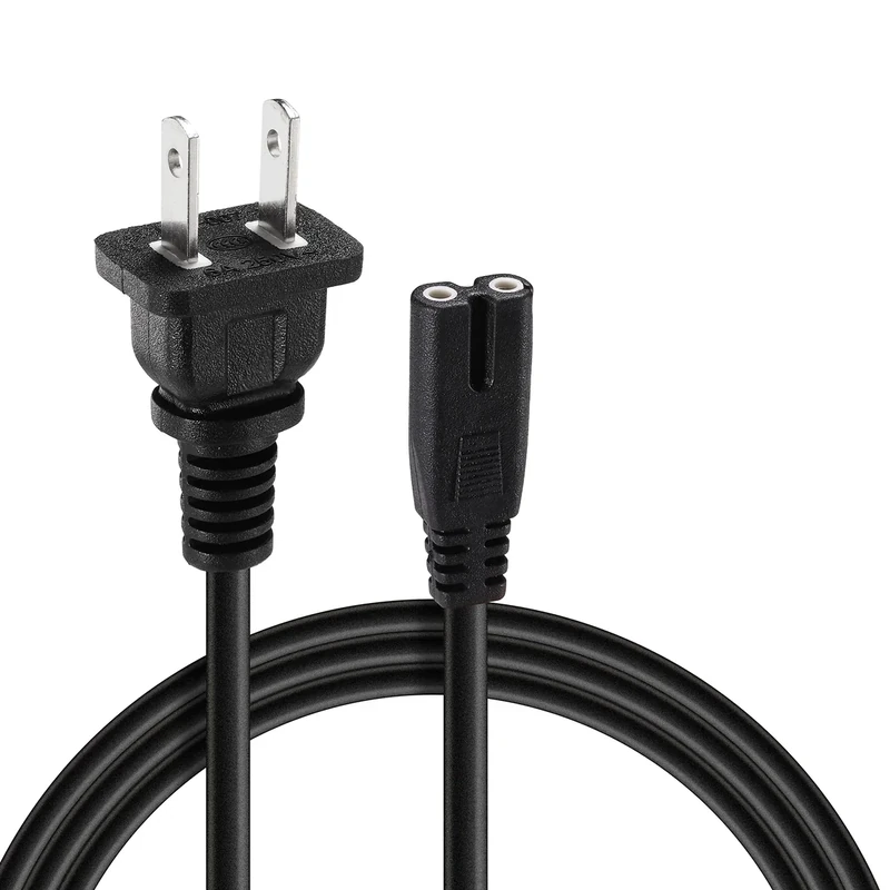10FT TV Power Cord 2 Prong AC Wall Plug Compatible with Amazon Fire TV 43" 50" 55" 65" 75" 4-Series Omni Series 4K UHD Toshiba Hisense Apple Samsung Smart Cable(10FT)