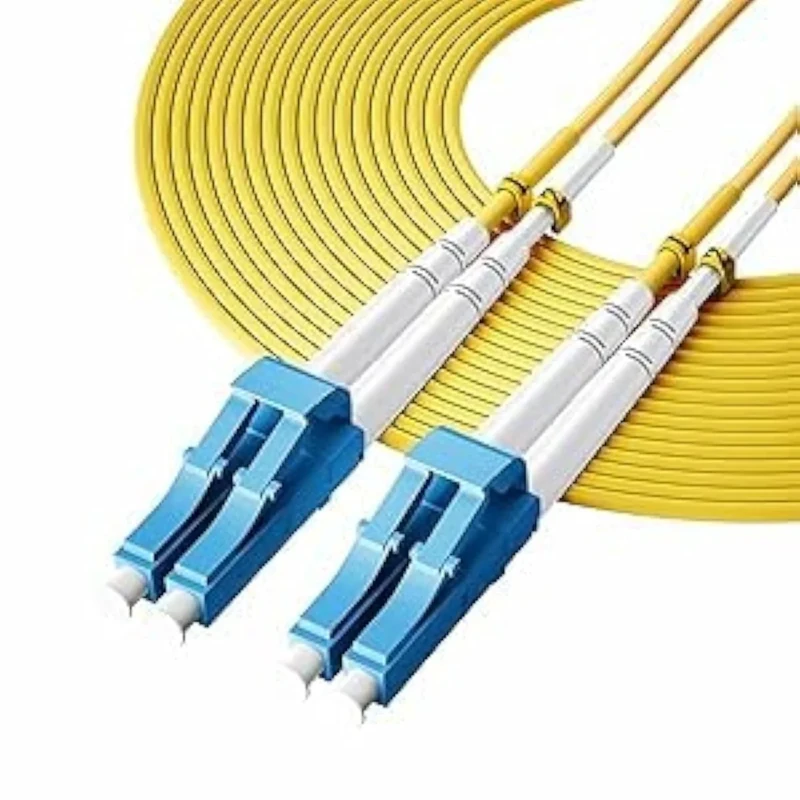 Yonwide Single Mode Fiber Patch Cable - 1m (3.28 ft), LC to LC, OS2, LSZH, Yellow SMF