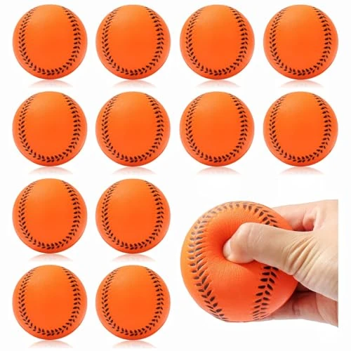 INTOWIND 12 Pack Foam Baseballs Softballs Foam Training Ball for Kids Beginners, 9 inch Practice Baseballs Tballs, Safe Throwing, Catching and Batting Practice