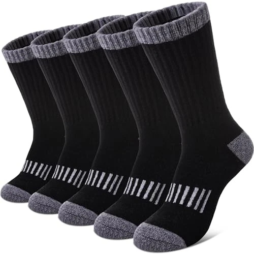 MQELONG Merino Wool Socks for Women Hiking Thermal Winter Thick Warm Cozy Boot Socks (Color Mix 5 Pairs)