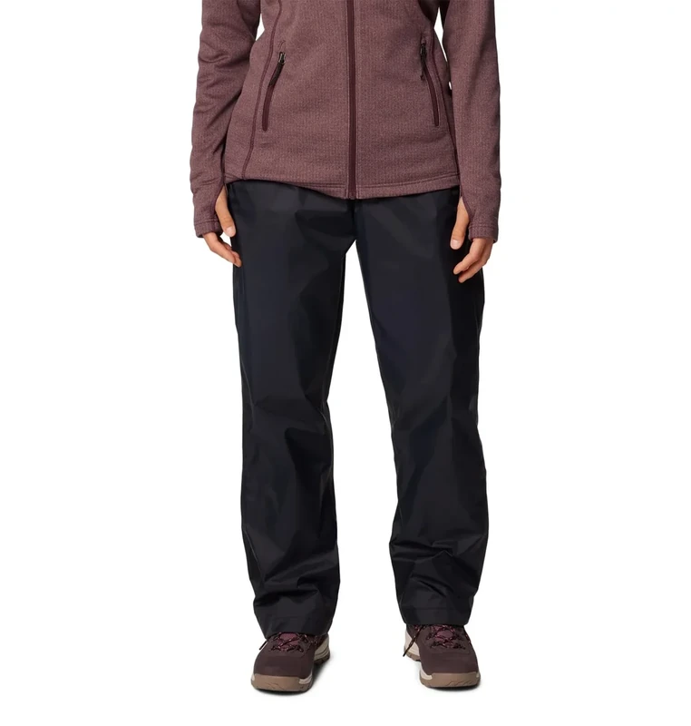 Columbia Womens Storm Surge II Waterproof Rain Pant, Black, X-Large Long