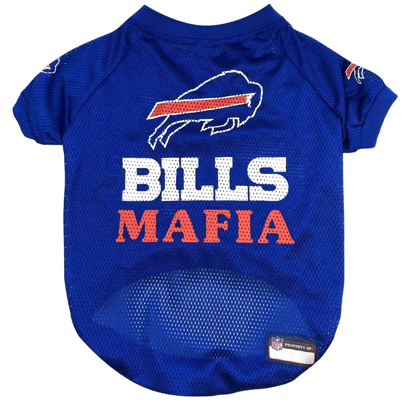 Pets First NFL Buffalo Bills Raglan Jersey Bills Mafia - Size X-Large. Cutest Football Jersey for Dogs & Cats