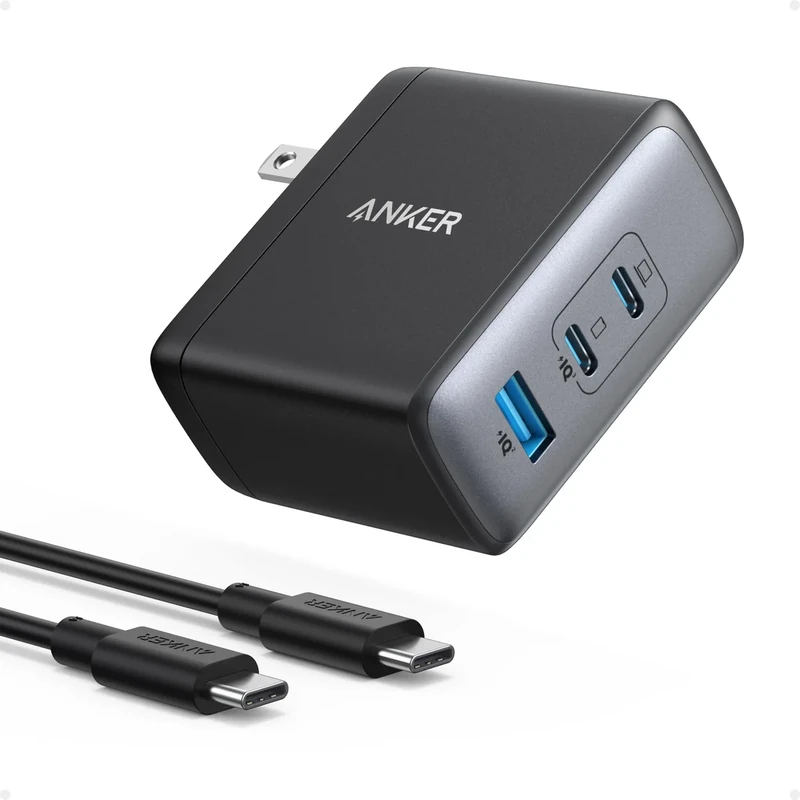 Anker Nano 100W USB-C Charger - 3-Port GaN Fast Compact with 5ft Cable