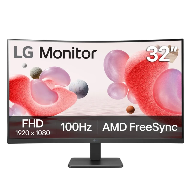 LG 32MR50C-B 32-Inch Curved Monitor - FHD 100Hz AMD FreeSync