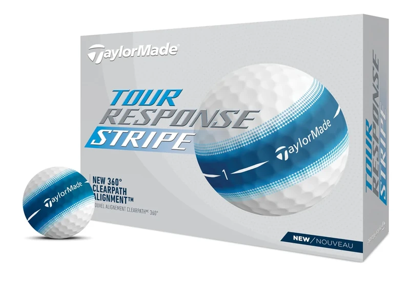 TaylorMade Golf Tour Response Stripe Ball Blue Dozen