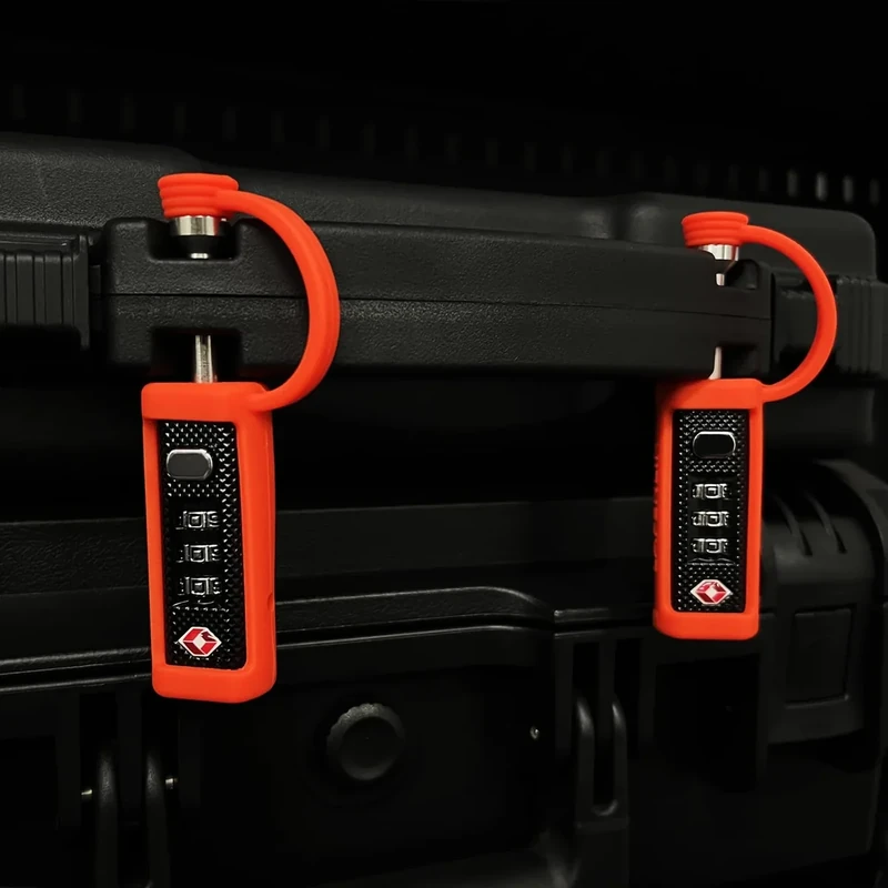 Gun Case Locks 2 Pack TSA Approved Travel Locks for Gun Case,Cut-Proof Cases Padlocks for Rifles/Tactical Gun Box Lock, Heavy Duty TSA Approved Lock Hard Pistol Cases Firearm Padlocks (Orange-2 Pack)