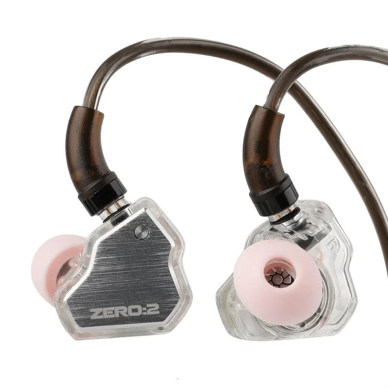Linsoul 7Hz x Crinacle Zero:2 IEM - 10mm Driver, OFC Cable, Silver