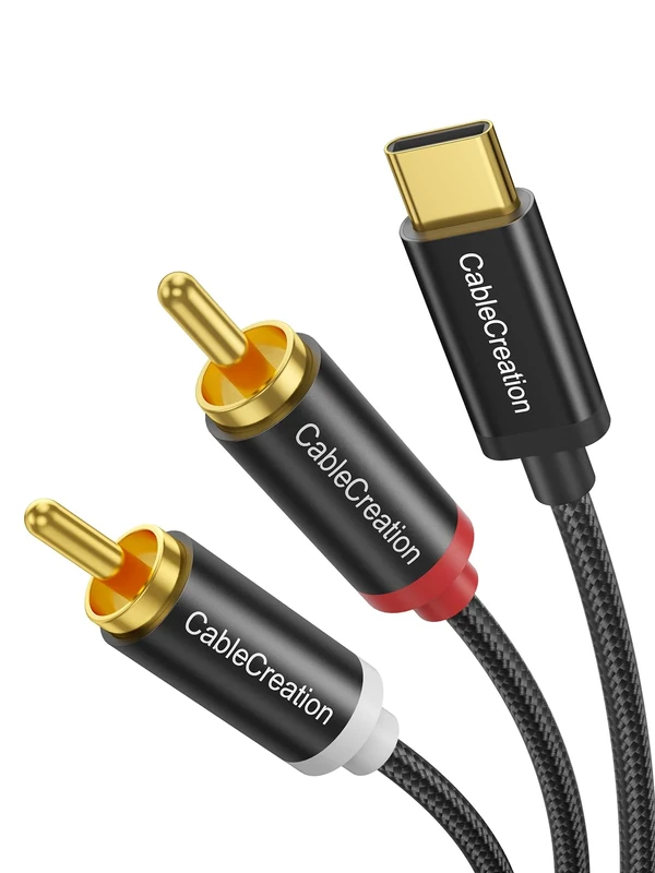 CableCreation USB-C to Dual RCA Audio Cable 3.3 ft - iPhone 15, Galaxy S23