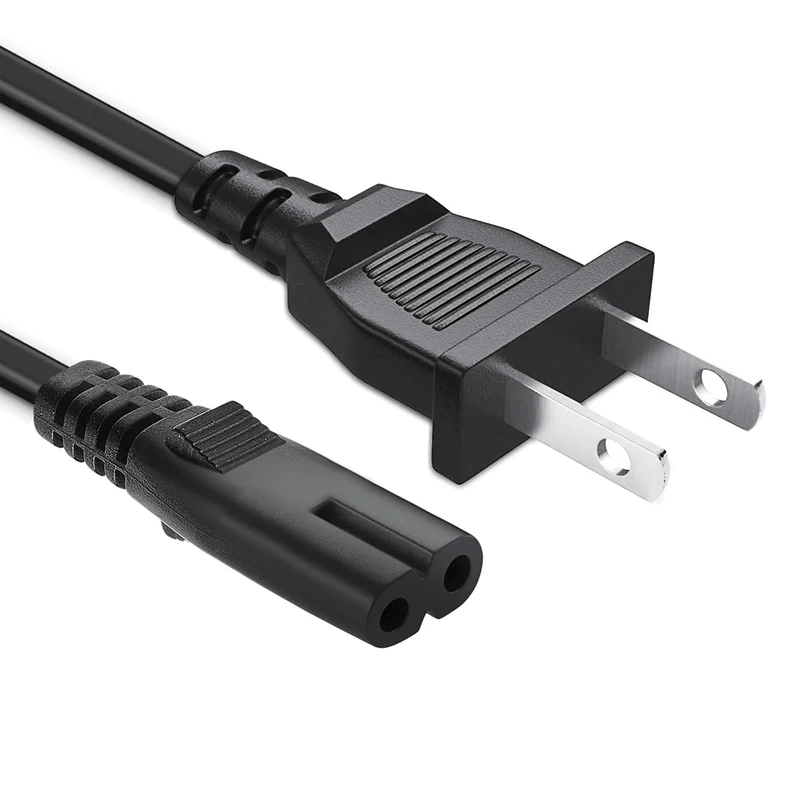 YCWZZH 2-Prong 5FT AC Power Cord for Samsung 4K Smart TV - 18AWG