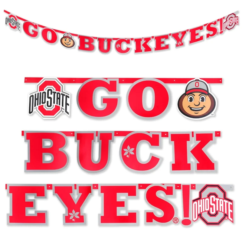 Ohio State-Go Buckeyes Banner! 8 ft. long banner, featuring Brutus, is great for Tailgating, Dorm Rooms, Birthday Parties, Graduation. Show your Ohio State spirit. by Havercamp