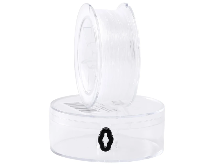 KONMAY Clear Fishing Wire, 65Yards 0.6mm Monofilament Nylon Fishing Line, Invisible Craft String Thread for Hanging Ornaments, Decorations, Crafting, Balloon Arch, Beading and Jewelry Making