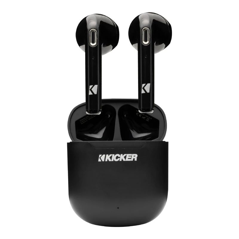 KICKER TWS1 True Wireless Earbuds, Bluetooth Earbuds with Microphone, Wireless Earphones for Android and iOS, Fast-Charging Case for USB-C with 20 Hours of Playtime