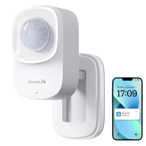 GoveeLife Human Presence Sensor, 2.4 GHz Wi-Fi Required, Smart mmWave Radar & PIR Wired Motion Sensor, Zone Positioning, Multi-Person Detection, Support Alexa & Google Home, for Indoor Home Automation