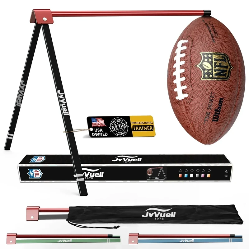 JvVuell Football Kicking Holder Tee, Metals - Field Goal Kickoff Training Practice Stand Equipment Compatible with All Football Size, Kick Goal Posts Gear Accessories for Adult & Youth