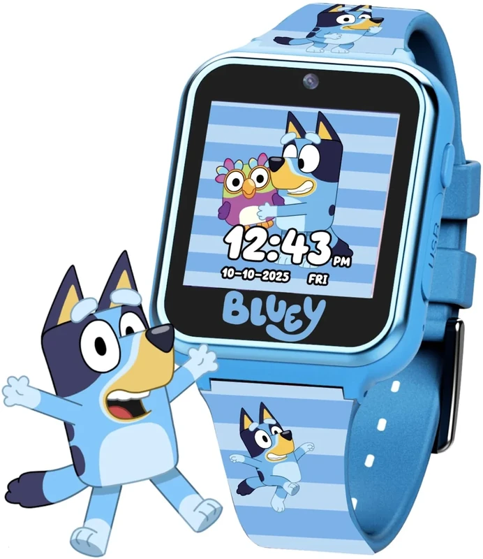 Accutime Bluey Smartwatch - 1.5\" Touchscreen, Camera, Games, Pedometer