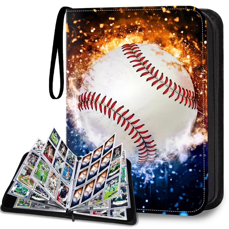 HESPLUS 900 Pocket Baseball Card Binder with Sleeves and Protector Set for Sports Cards Collector Album
