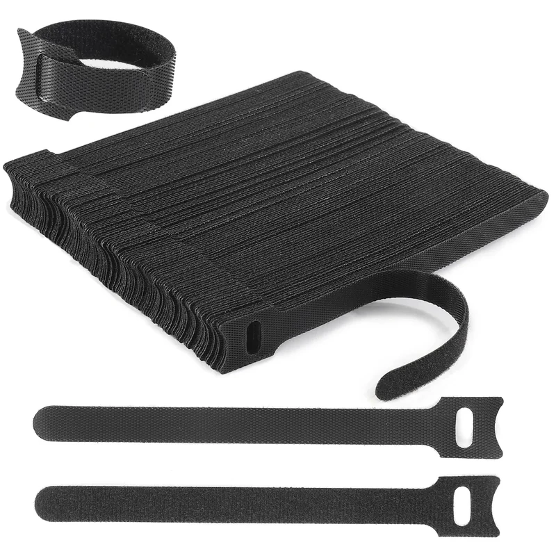 Nettbe Reusable Cable Ties - 126pcs 8in Adjustable Cord Straps