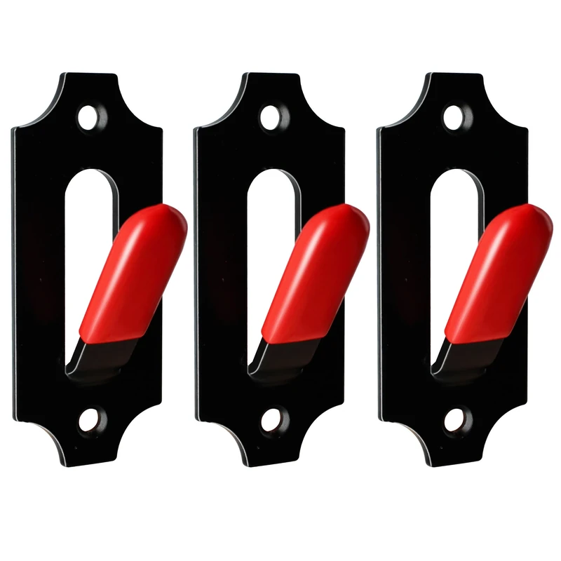 LAJIAOZ European Mount Skull Hangers with Free Silicone Protector Deer Skull Mount Hanger for Indoor Outdoor Deco, Hanging Antelope, Cattle, Coyote and Small Game Animals(3Pcs, Red)