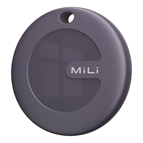MiLi MiTag Bluetooth Tracker for Android, Google Certified Key Finder/Luggage Tracker/Item Locator, Smart Tracking Tag for Google Find My Device (Find Hub) App (Dark Grey)