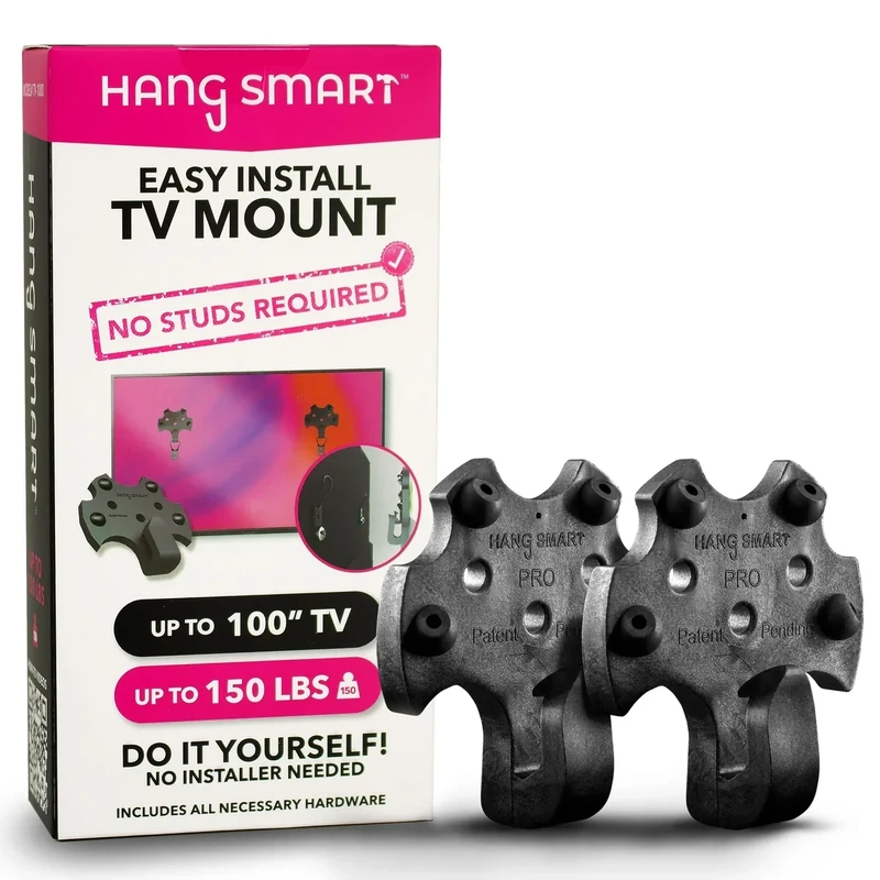 HangSmart TV No-Stud Wall Mount - DIY for 19-100" TVs, 150 lbs