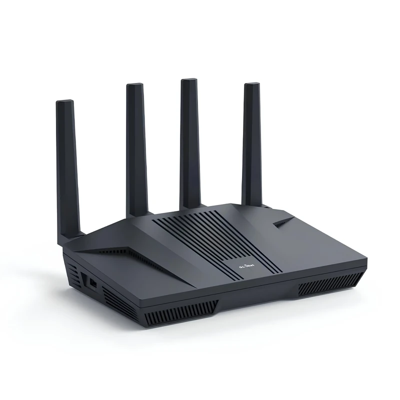 GL.iNet GL-MT6000 (Flint 2) WiFi 6 High Speed Gaming Routers for Wireless Internet, 2 x 2.5G Ethernet Ports for Fiber Optic Modem, Long Range Computer VPN WiFi Router, Home & Business