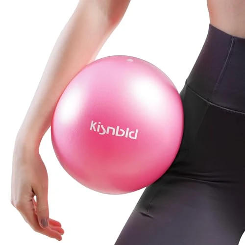 kisnbld Small Exercise Ball, 9 Inch Mini Pilates Ball, Anti Burst and Slip Resistant Mini Yoga Ball for Stability, Fitness, Physical Therapy, Stretching & Core Strength Workout at Home Gym & Office