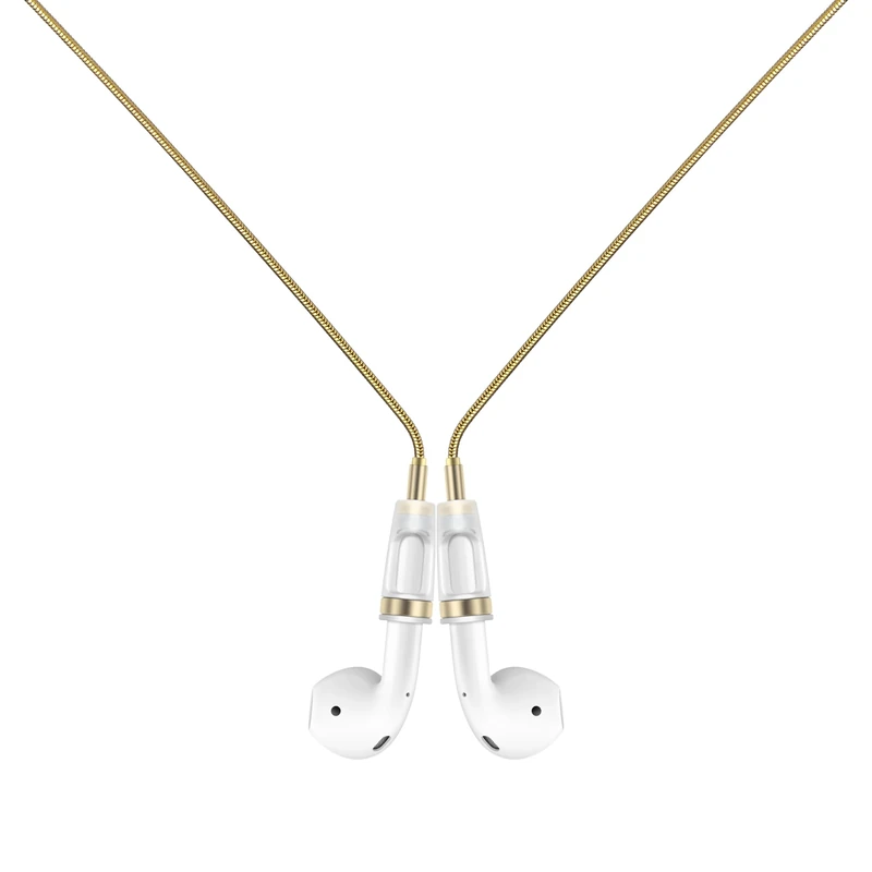 Lawonda Anti-Lost Neck Strap for Airpods, Strong Magnetic Necklace Holder String, Sports Lanyard for Headphone Compatible with AirPods 1&2 /3rd /Pro/Pro 2 S Gold