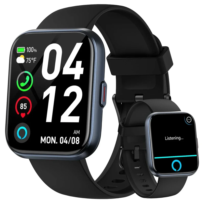 Fitpolo Alexa Smartwatch for Men - 1.8" Android/iPhone, Calls, IP68