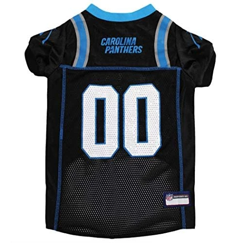 Pets First NFL Carolina Panthers Dog Jersey, Size X-Large, Football Shirt Costume for Pet, Dog Sports T-Shirt, NFL Team Clothing for Cats, Licensed Pet Apparel Available in 7 Sizes and 32 Teams