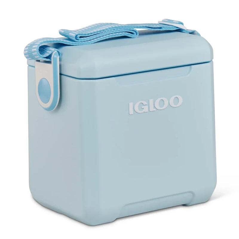 Igloo Powder Blue 11 Qt Tag-Along Too Strapped Picnic Style Cooler