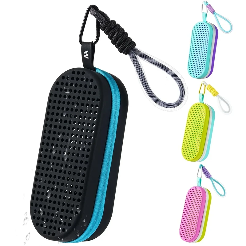 MSNATURALLY Swim Goggle Case For Swimming Goggles, Valentine Gifts for Men, Silicone Protective Cases with Drain Hole for Mens Goggles, Summer Must Haves, Black