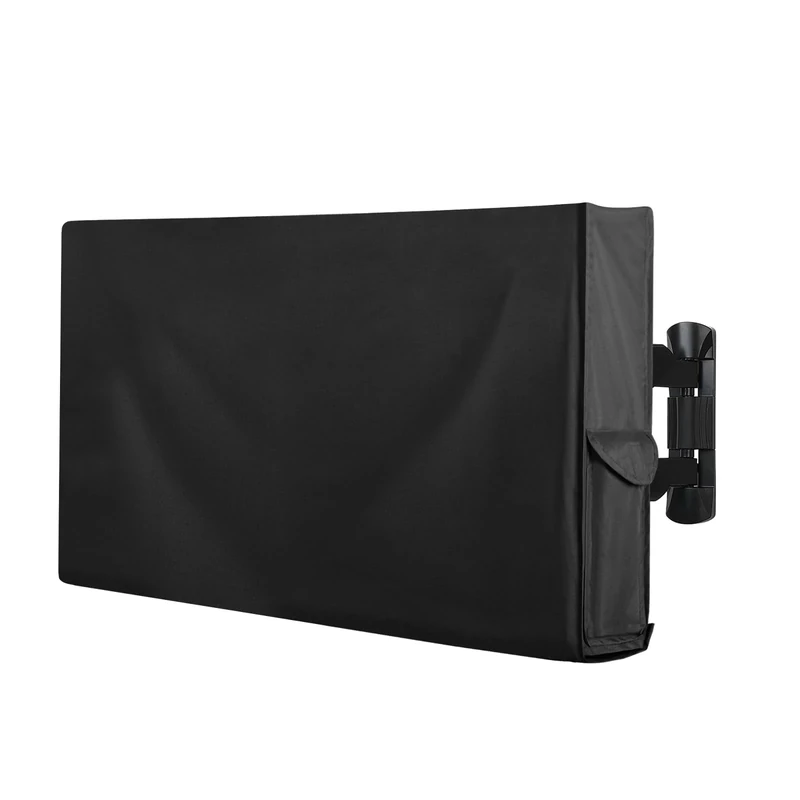 OutdoorLines Waterproof & Weatherproof Outdoor TV Cover - for 48-50 Inch Flat Screen TV, Dustproof & UV Resistant, Black, Size 47.5" L x 30" W x 5.5" H