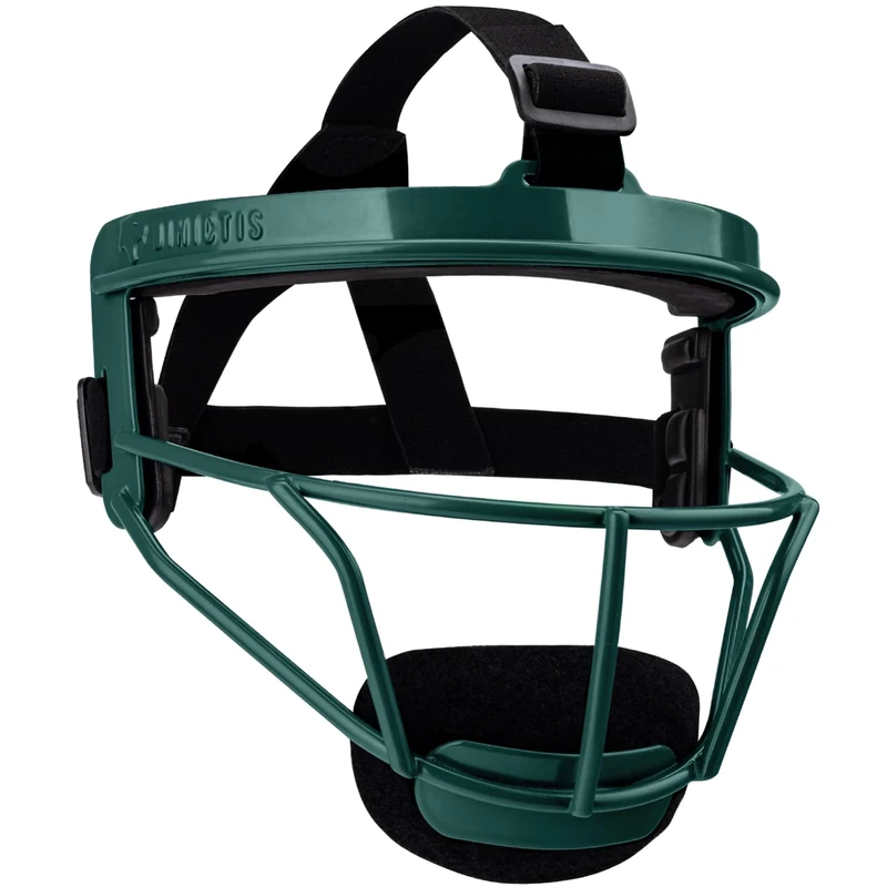 Dinictis Softball Face Mask, Lightweight, Comfortable, with Wide Field Vision, Durable and Safe Face Guards, Premium Protective Softball Fielder's Mask-Green-Adult(L)