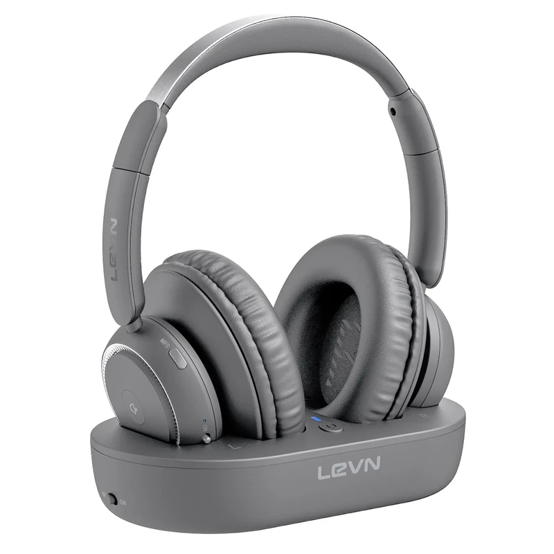 LEVN Wireless TV Headphones for Seniors - Bluetooth 5.2, No Lag, Plug & Play