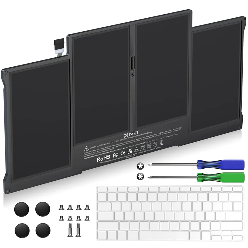 XINGLT Replacement Laptop Battery for MacBook Air 13 inch A1466(Mid 2012, Mid 2013, Early 2014, Early 2015,2017) A1369(Late 2010, Mid 2011 Version) 8000mAh,fits A1496 A1405 A1377 [Upgraded 3.0] - Image 1