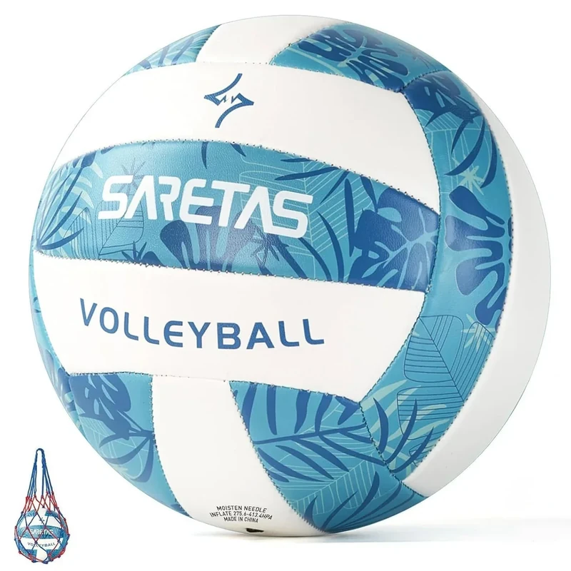 Saretas Volleyball Soft Play Volleyball - Official Size for Indoor, Outdoor and Beach Game Gym Workout - Play for Girls, Adults and Family.…
