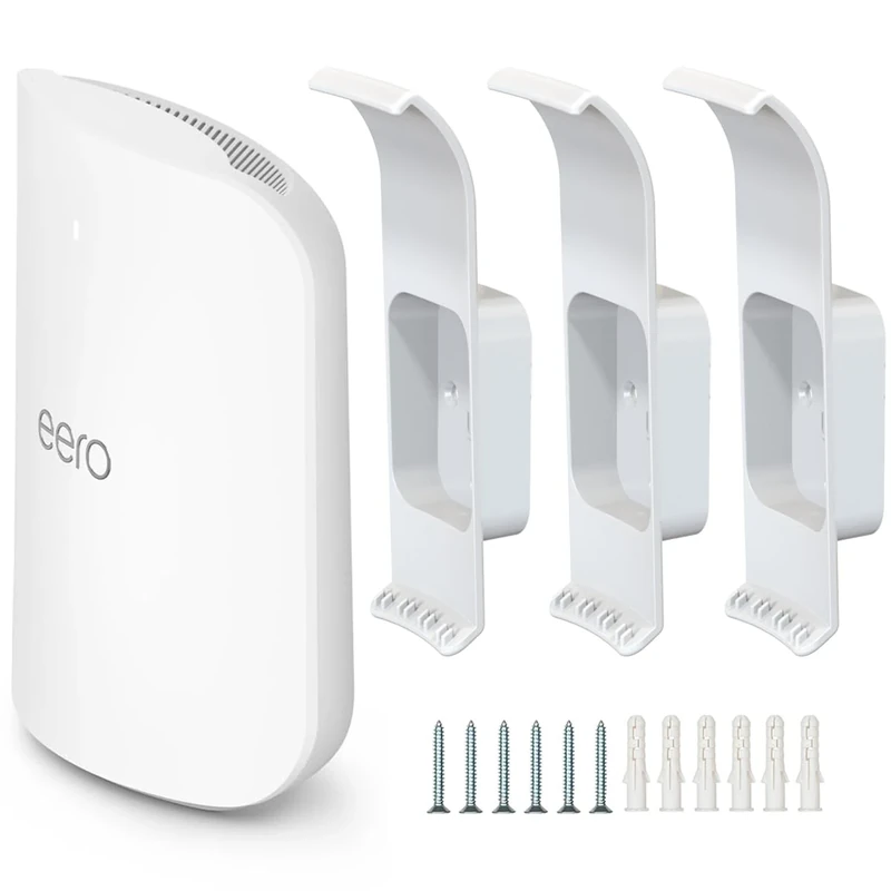eero Max 7 Wall Mount, Wall Brackets ABS Router Holder Compatible with eero Max 7 Extender Space Saving (3 Pack)