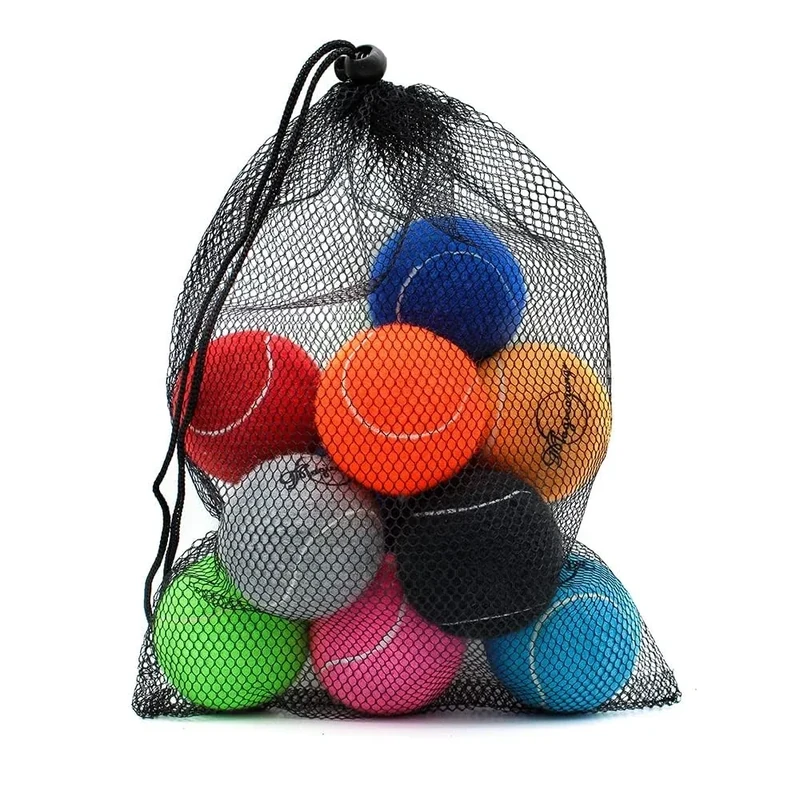 Magicorange Tennis Balls, 12 Pack Training Tennis Practice Balls, Pet Dog Playing Balls, Come with Mesh Bag for Easy Transport, Good for Beginner Training Ball (12Mix Colour)