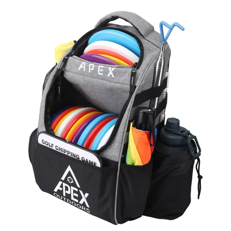 Apex Outdoors Disc Golf Bag, Large Disc Golf Backpack Holds Over 21 Discs, Durable & Lightweight with Multiple Storage Pockets