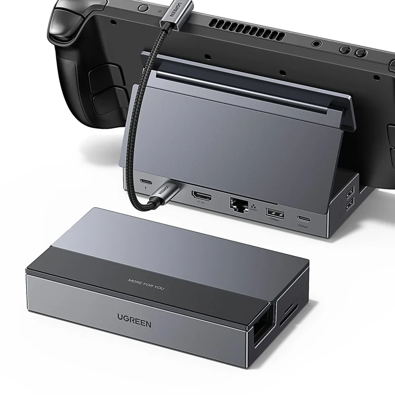 UGREEN 9-in-1 Dock for Steam Deck - 4K HDMI, 100W PD, 10Gbps USB