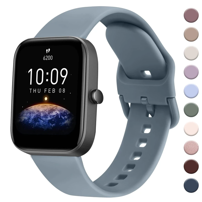 AK Band for Amazfit GTS 4 / GTS 4 Mini / GTS 3 / GTS 2 / GTS 2e / GTS 2 mini / GTS / GTR mini Bands, 20mm Soft Replacement Sport Strap for Amazfit Bip 3 / Bip 3 Pro / Bip U Pro / Bip / Bip Lite / Bip