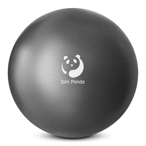 Slim Panda Pilates Ball, 9 Inch Small Exercise Ball, Anti Burst Mini Yoga Ball for Stability, Workout, Barre, Core Strength, Physical Therapy, Balance, Stretching