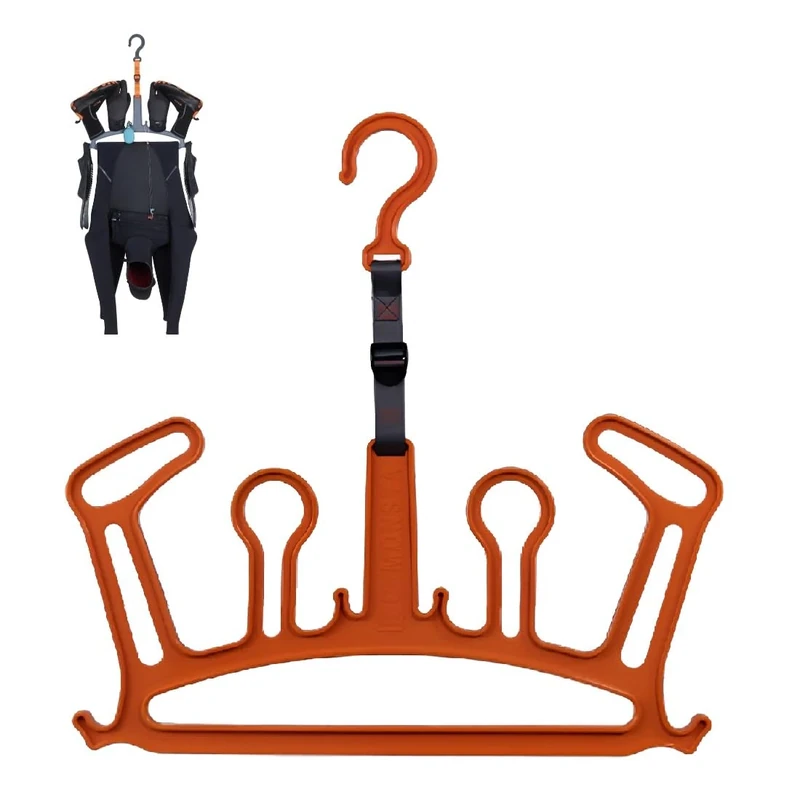 Wetsuit Hanger by C-Monsta | Quick Drying | Heavy Duty | Effective & Versatile | Wetsuit Hanger for Wetsuit, Gloves and Boots. Perfect for Surfing, Paddleboards, Divers+. (V2 Orange)