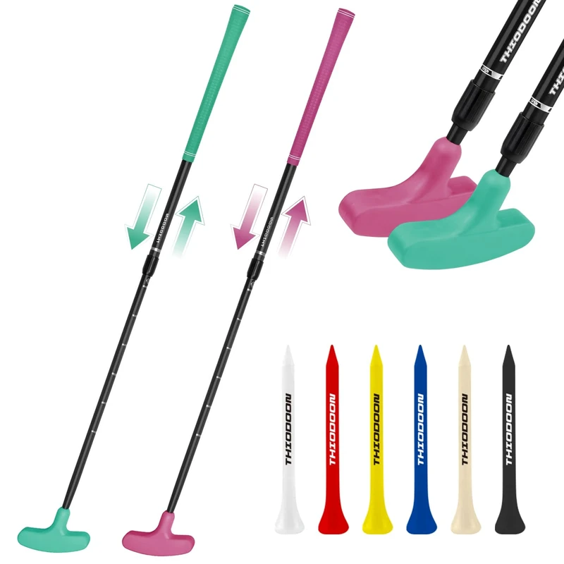 THIODOON Golf Putters for Men and Women Two-Way Kids Putter Mini Golf Putter for Right or Left Handed Golfers Adjustable Length Golf Putter Suitable for Children, Teenagers and Adults