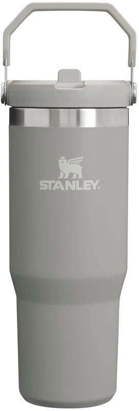 STANLEY IceFlow Stainless Steel Tumbler - Vacuum Insulated Water Bottle for Home, Office or Car Reusable Cup with Straw Leak Resistant Flip Cold for 12 Hours or Iced for 2 Days, Ash, 30 OZ / 0.89 L