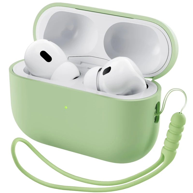 ORNARTO Hybrid Silicone Case for AirPods Pro 2 - Pistachio Green