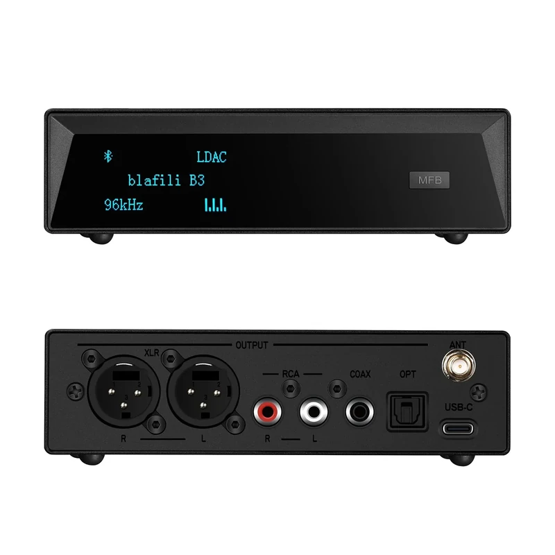 blafili B3 Professional XLR Bluetooth v5.1 Music Receiver, LDAC & aptX HD Streamer, Built-in ESS DAC, Analog RCA, Digital Optical and COAXIAL Outputs, for Audio Mixer, DJ Speakers & PA System